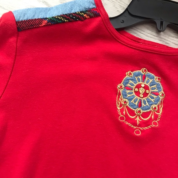 Vintage 80s Cropped Denim Jacket & Top Set, City Girl, Jean Plaid Blazer, Medium - Picture 15 of 16